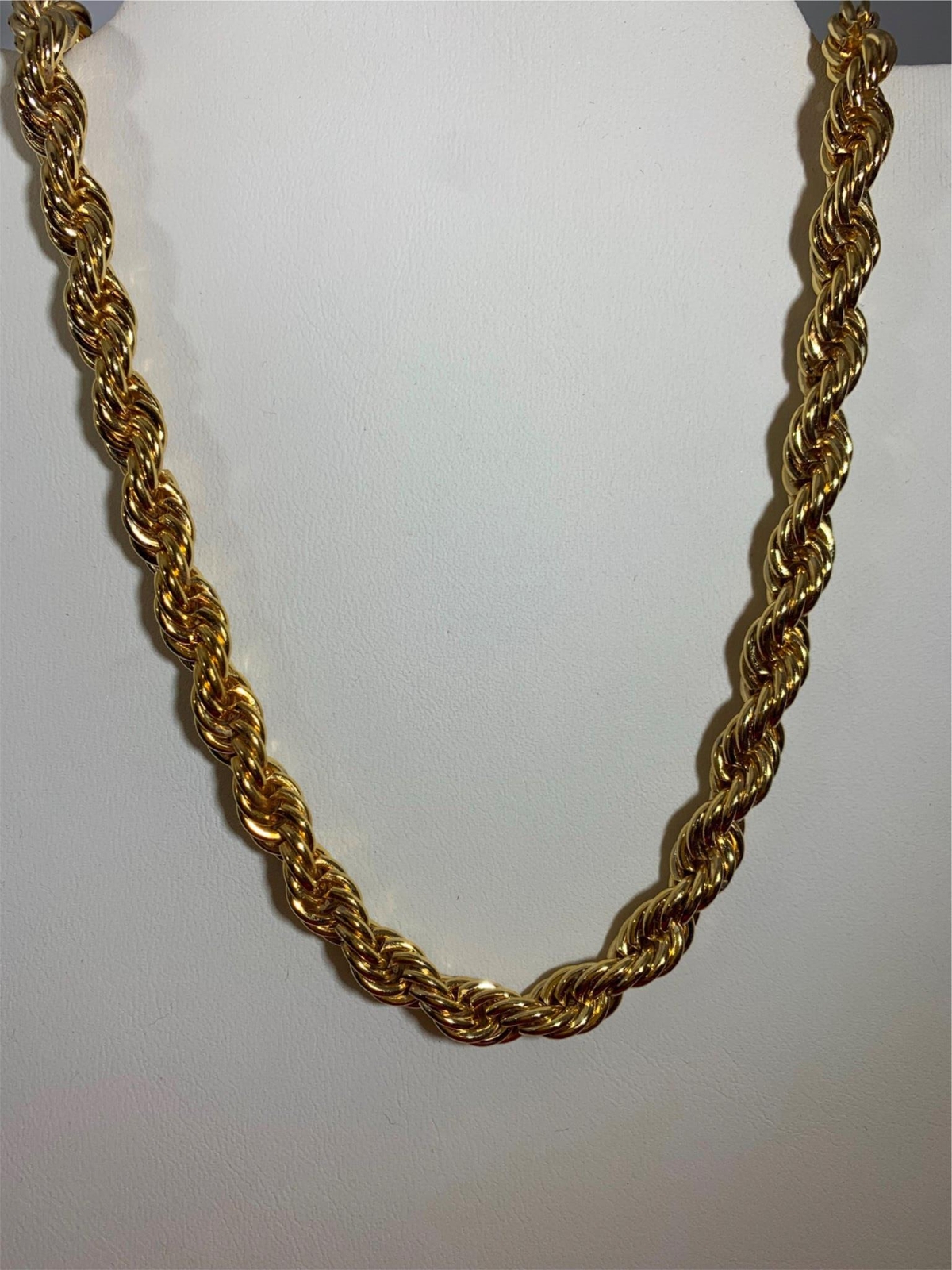 30 INCH 14kt GOLD PLATED 7mm ROPE RUN DMC HIP HOP CHAIN NECKLACE