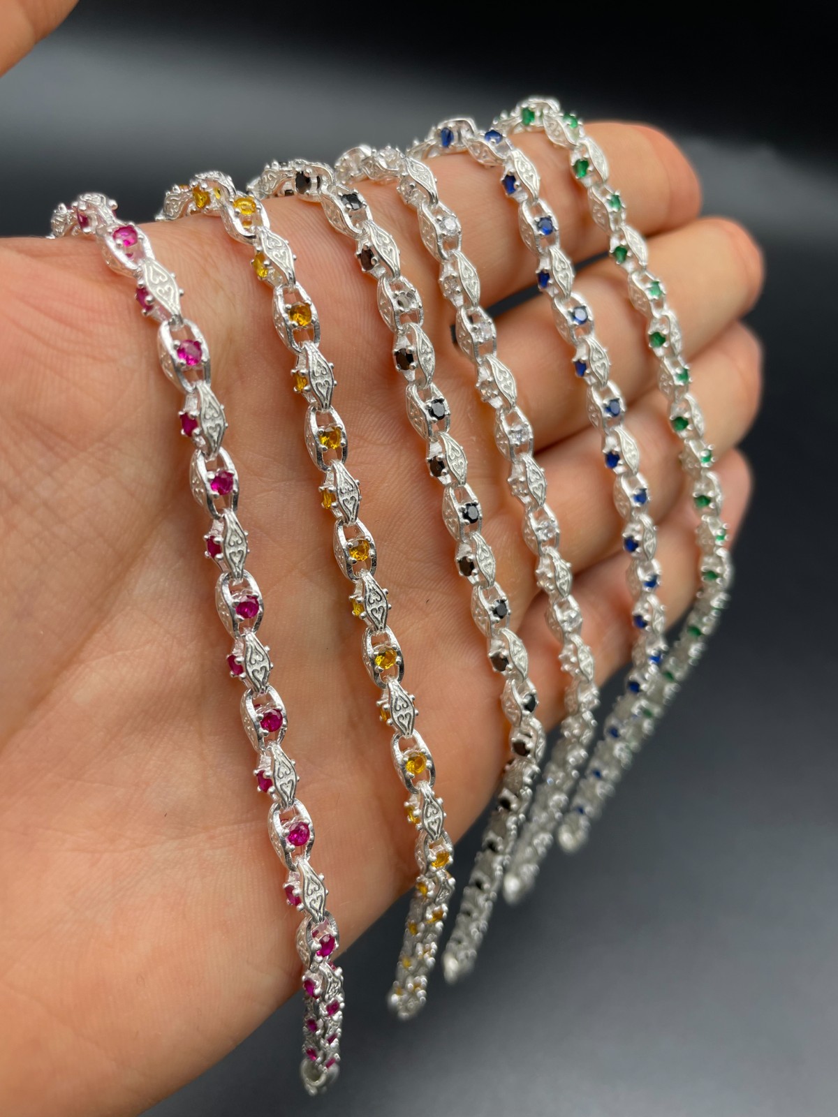 925 Sterling Silver Mariner Stone Link Chain Necklace, Elegant Women Gift Chain