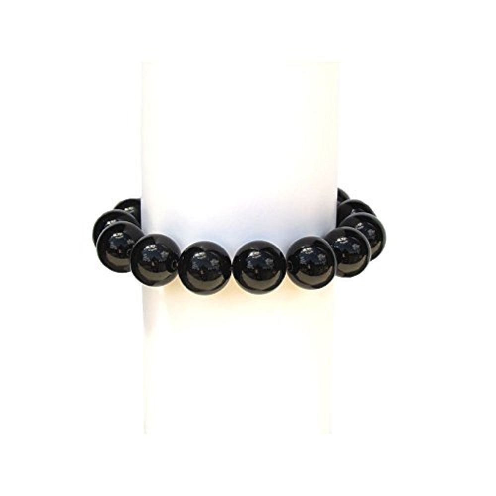 Grounding & Protection Stretch Bracelet, 14mm Beads, Unisex (5″-7″ Adult Wrist)