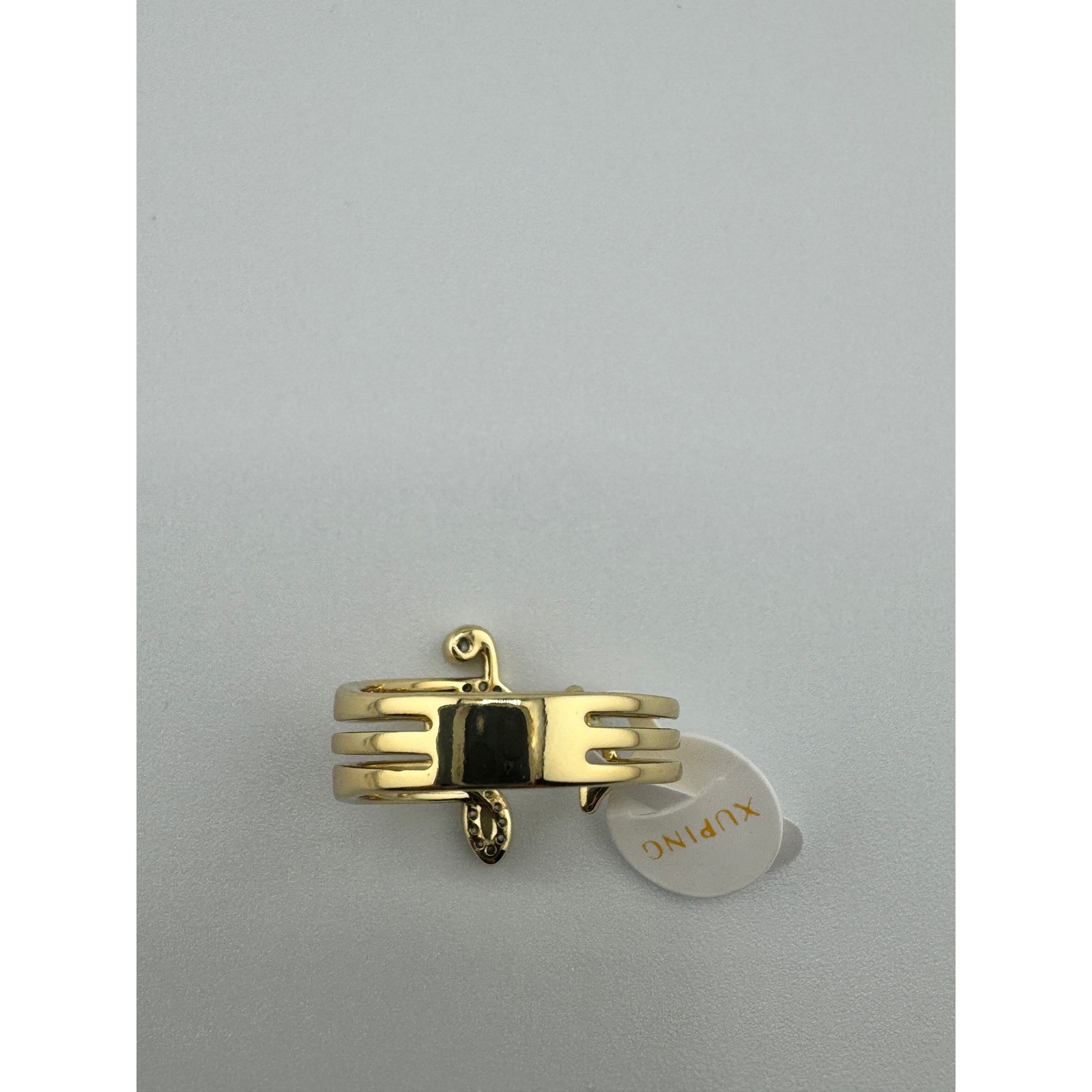 Gold Tone Music Treble Clef Note Ring Open size Adjustable