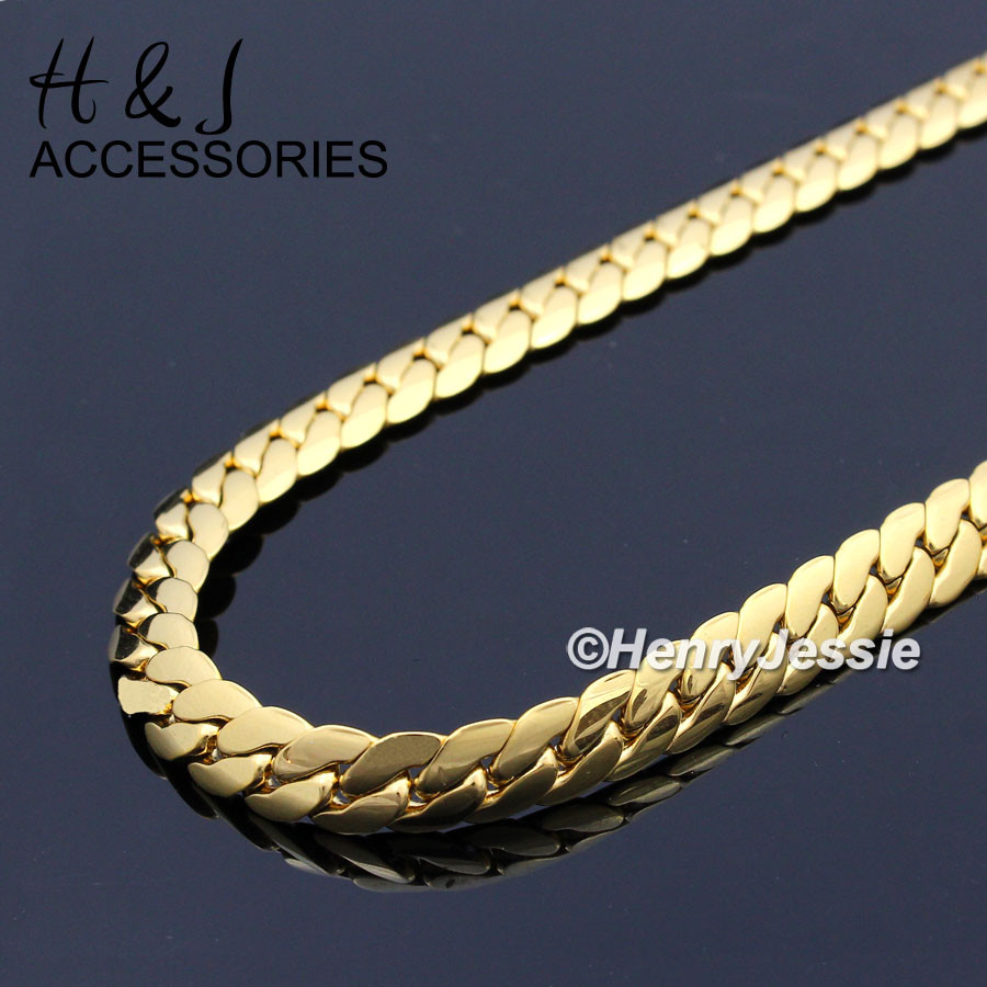 7.5″-11″MEN Stainless Steel 8mm Gold Plated Miami Cuban Curb Link Bracelet*GB155