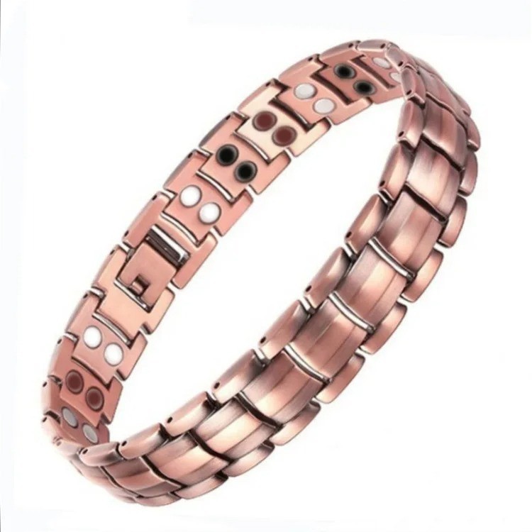 Men’s Bracelet Magnetic Therapy Arthritis Pain Relief Pure Solid Copper Bangle