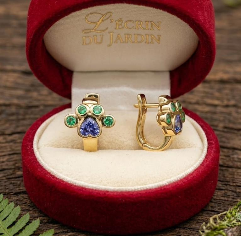 3Ct Heart Cut Simulated Amethyst/Emerald Huggie Earrings 14K Yellow Gold Plated
