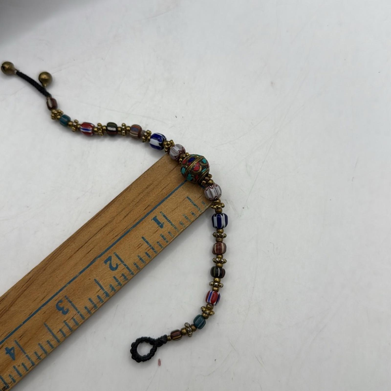Vintage Nepal African Bracelet Artisan Beads Tibet Colorful Jewelry
