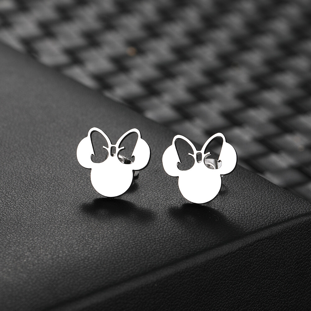 Minnie Mouse Earrings Fashion Jewelry Gold Silver Color 48-2