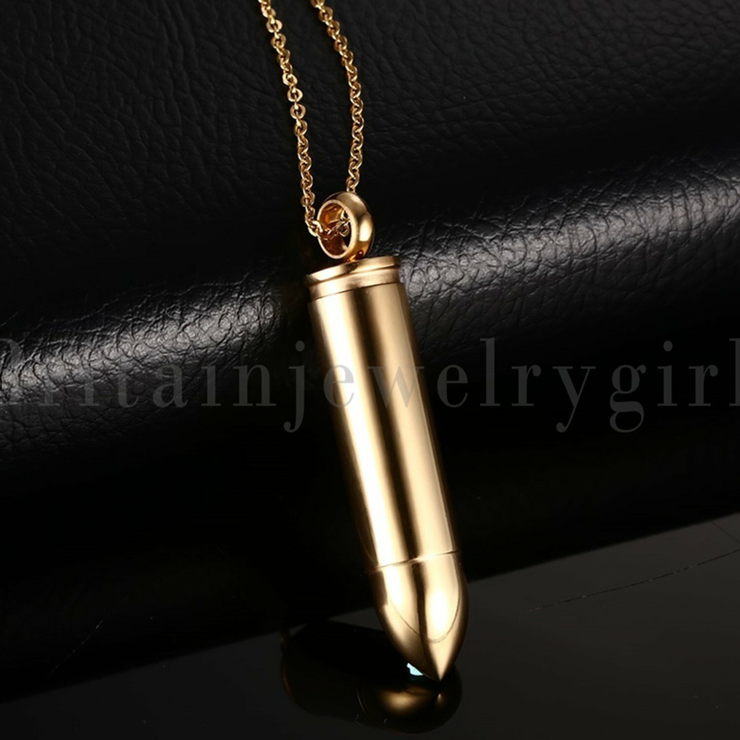 3pcs Bullet Pendant Cremation Memorial Ash Urn Chain Necklace Stainless Steel