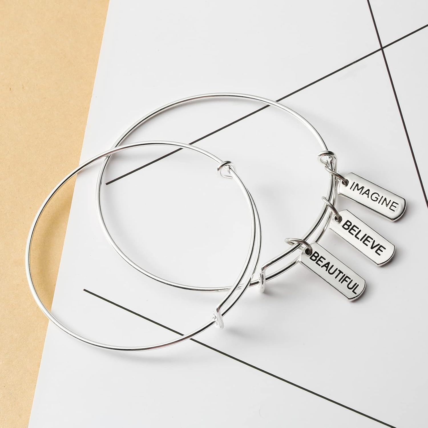 80 Pcs Word Charms Pendants Engraved Motivational Charms Pendants Jewelry Making
