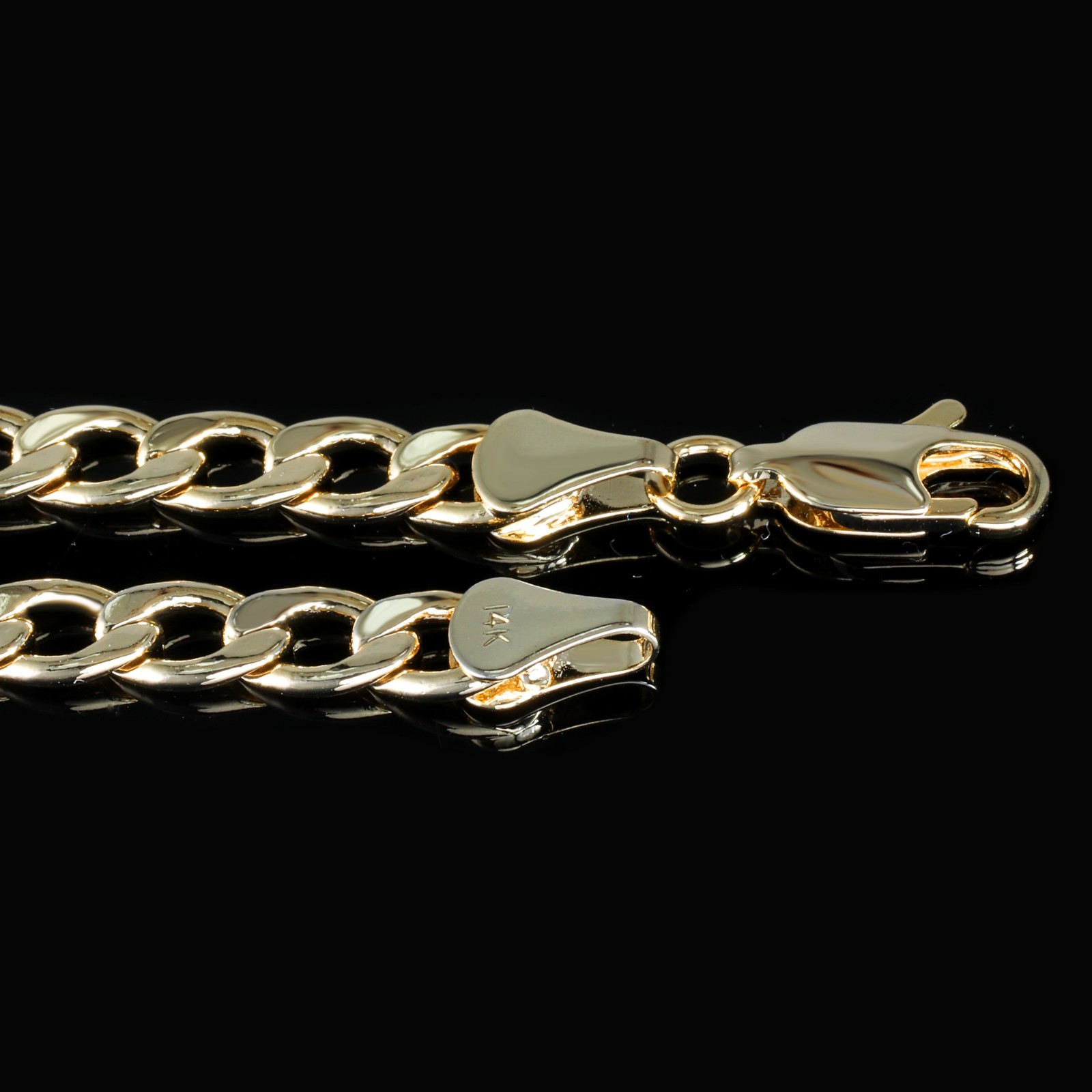 1 OZ Nugget Cut Charm Pendant 14k Gold Plated Brass 5mm 20″ Cuban Choker Chain