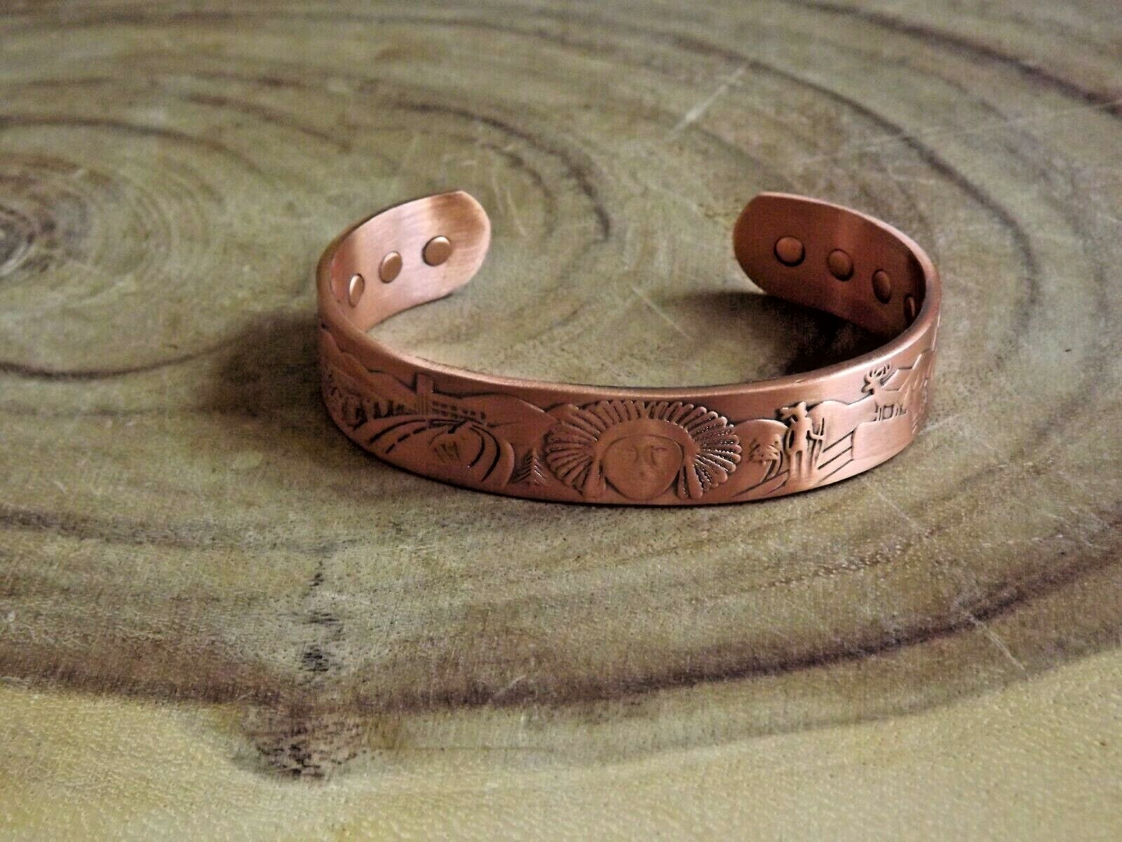 Copper Magnetic Bracelet – Arthritis Pain Therapy Energy Cuff – Native American