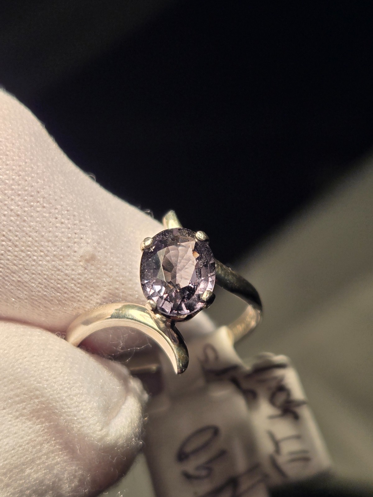 1.41CT NATURAL TITANIUM SPINEL RING!!! RICH PURPLE BLUE/COLOR SATURATION/LUSTER!