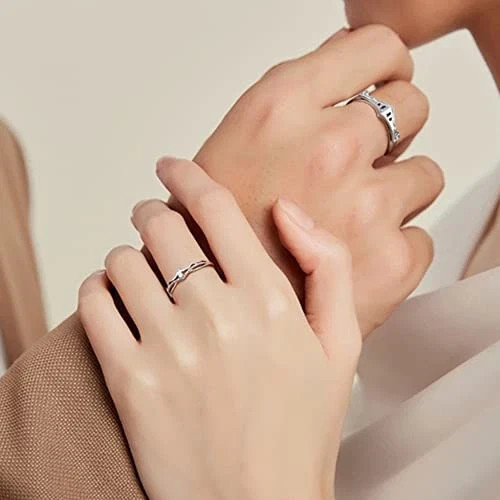 Princess and Knight Couple Ring Promise Love Matching Sets S925 Sterling