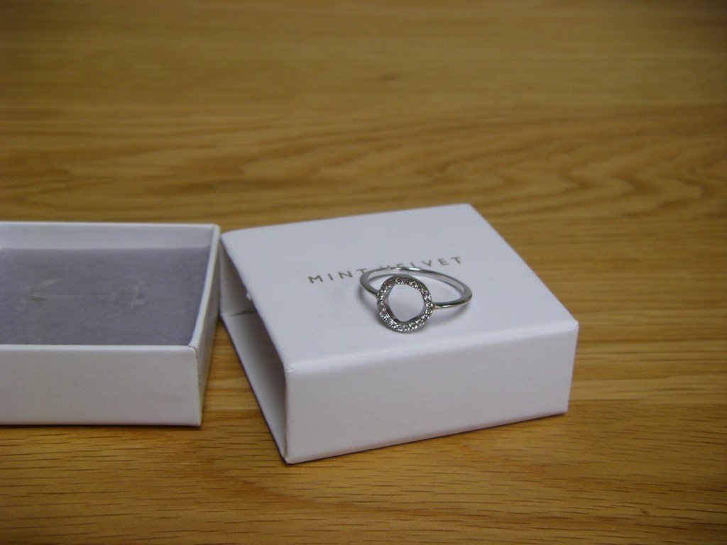 Mint Velvet branded silver plated circle ring