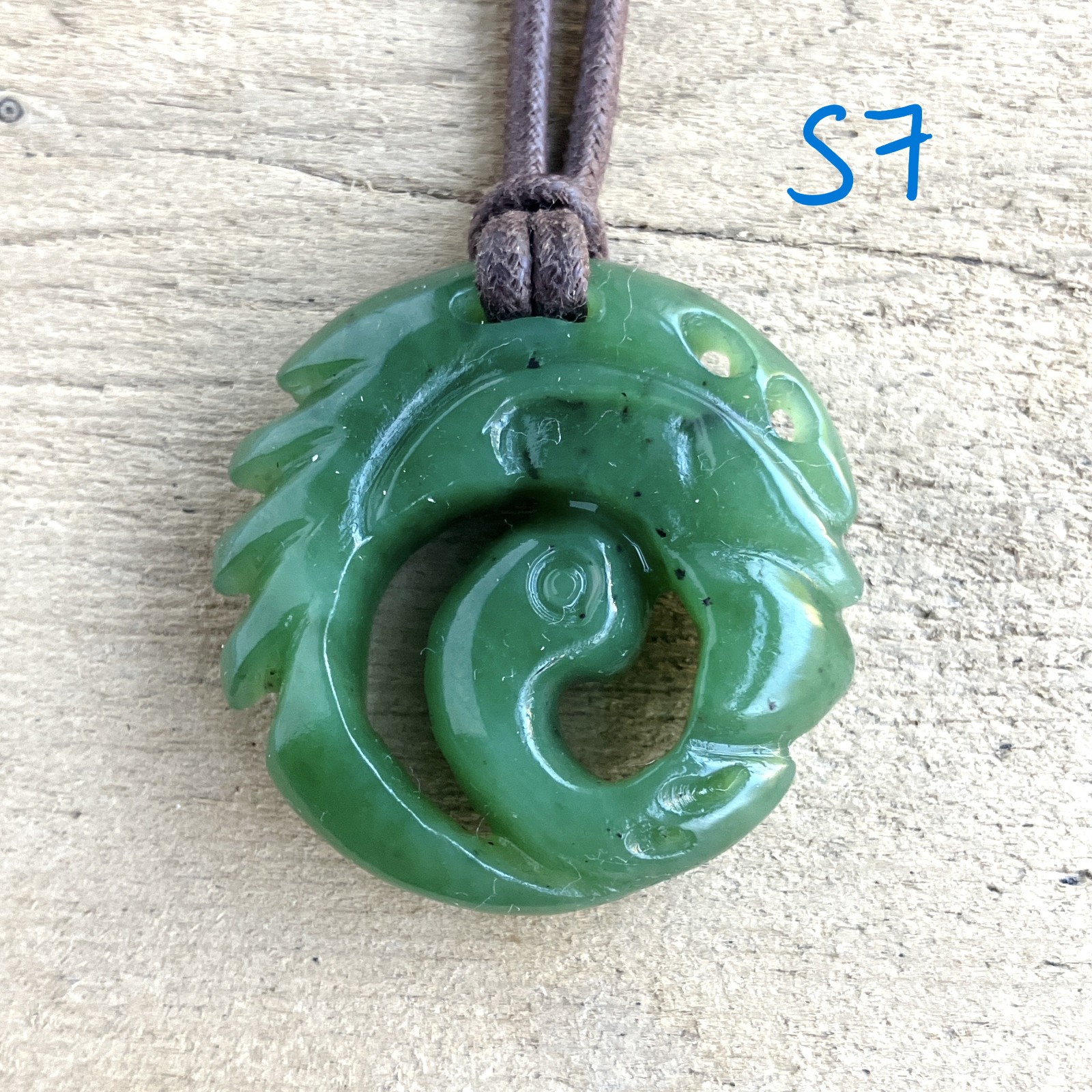 High Quality Real Jade Tomb Raider Lara Croft Necklace, Hand Carved, Shadow (S)