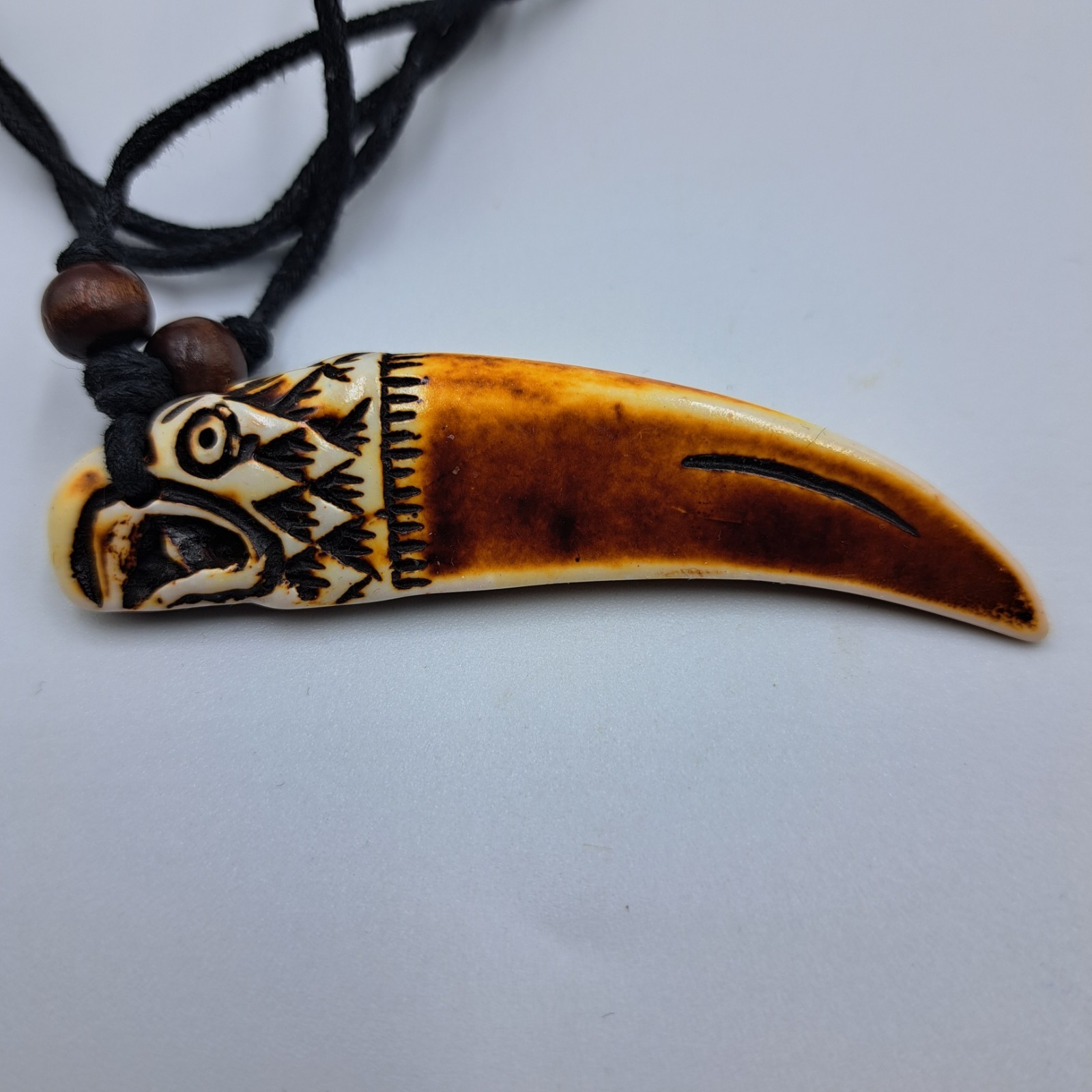 Tribal Claw Resin Necklace Adjustable 16-30 Inches
