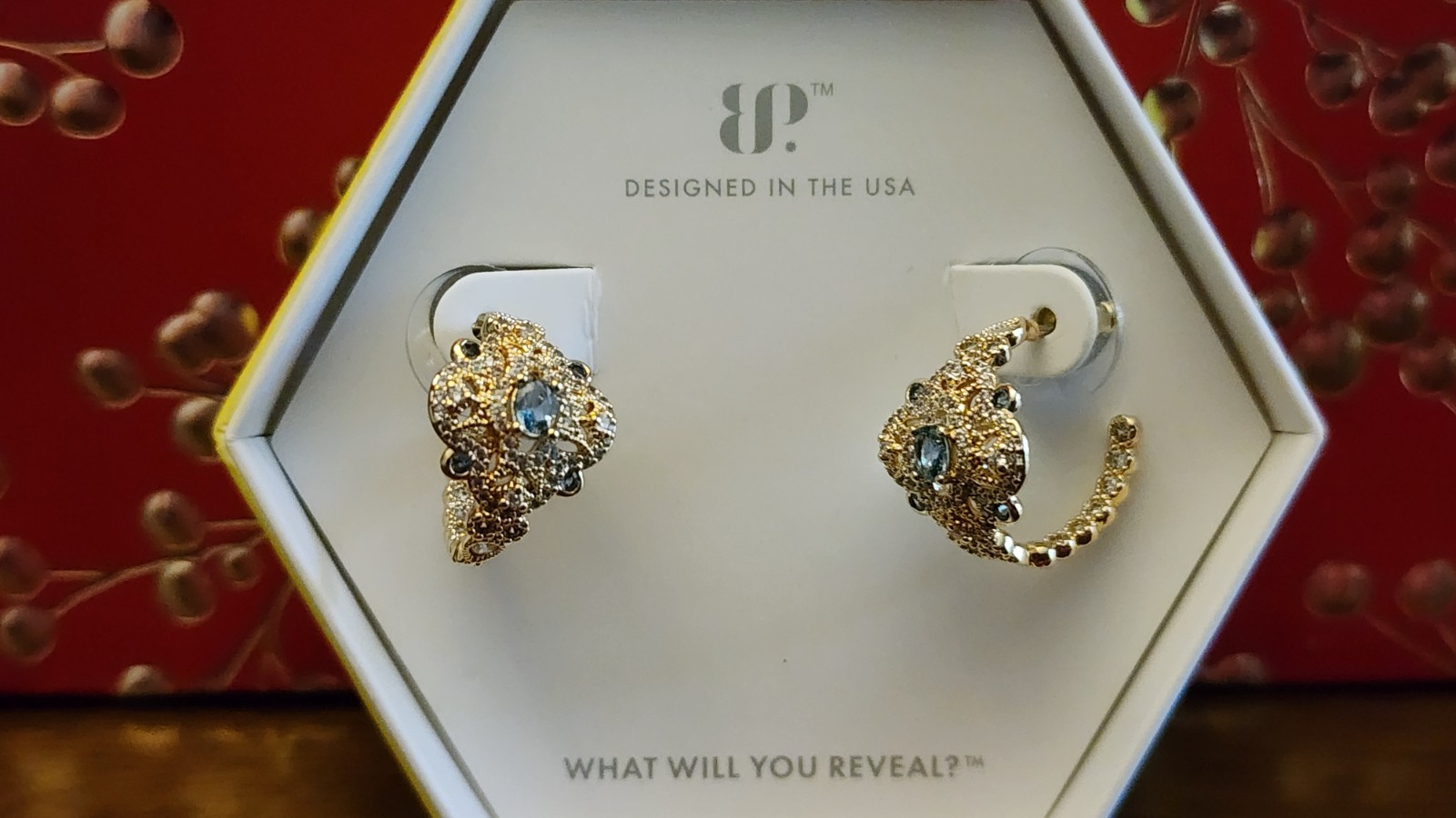 Bomb Party Heirloom Hoops Paraiba Tourmaline Gold Earrings ER96946