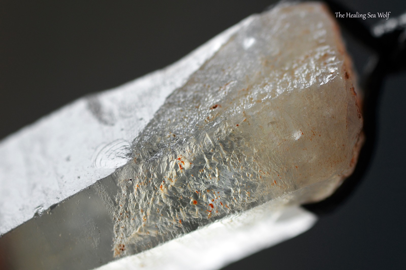 Etched Citrine Necklace Arcturian Triangular “Starship” Markings | from Zambia
