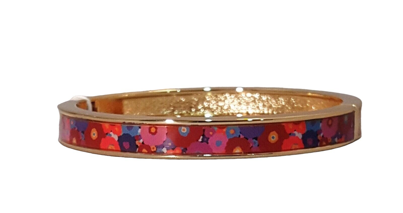 Vera Bradley Women’s Flowers Bangle Bracelet Gold Plated Multi Color NWT