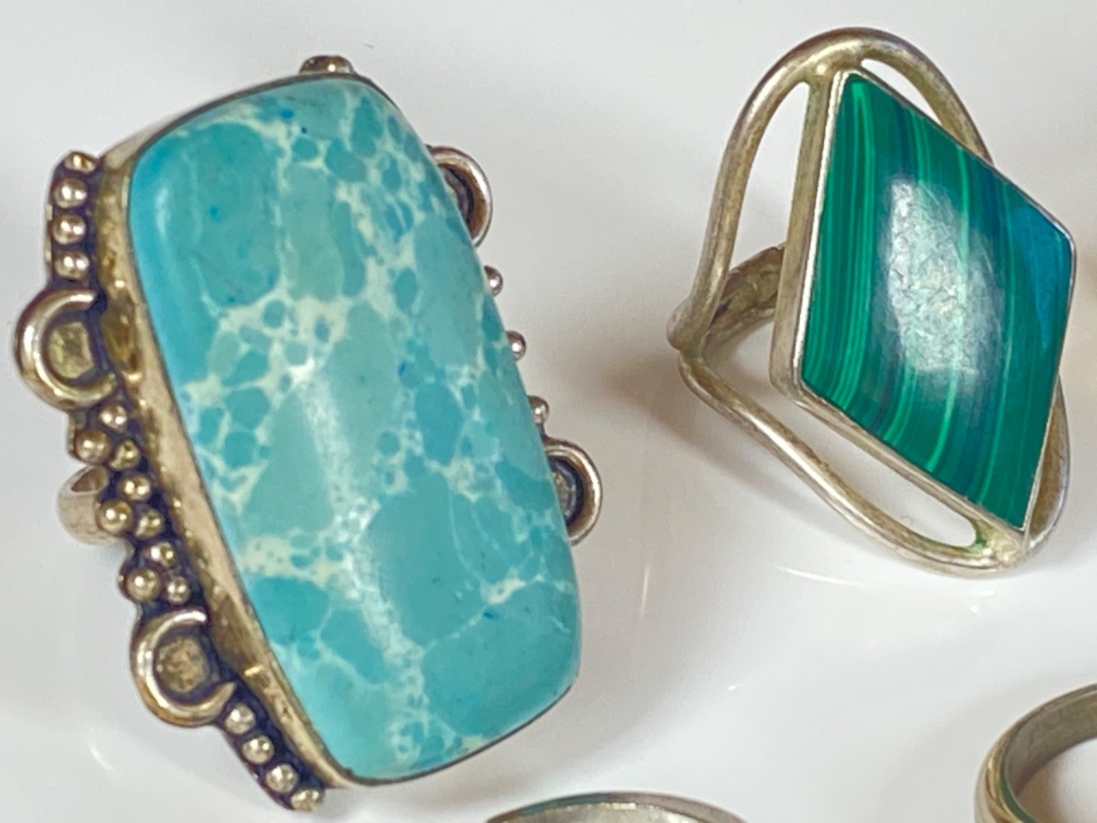 HUGE LOT OF 21 Rings Various Styles Sizes Mexico, 18K GE, PL, etc. NO STERLING