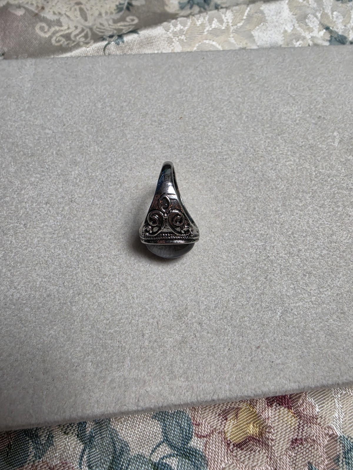 Mood Ring Size 6.25 Silver Tone Color Changing Nice Design Good Quality
