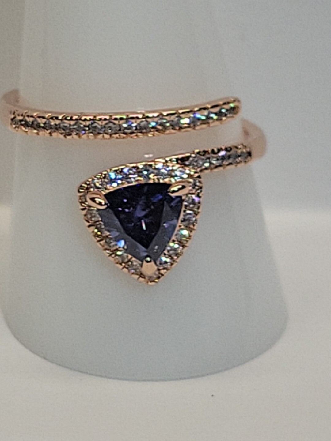 Bomb Party “Glitzy Chic” RBP #6428 SIZE 10 SAPPHIRE CUBIC ZIRCONIA NEW