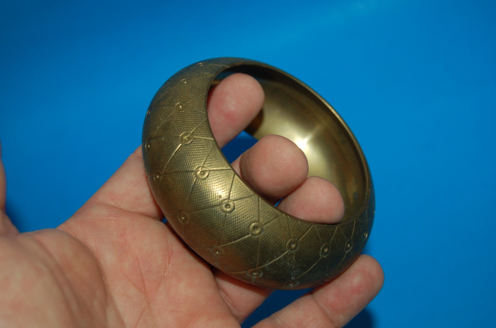 Large metal brass women’s costume jewelry Bracelet vintage or antique