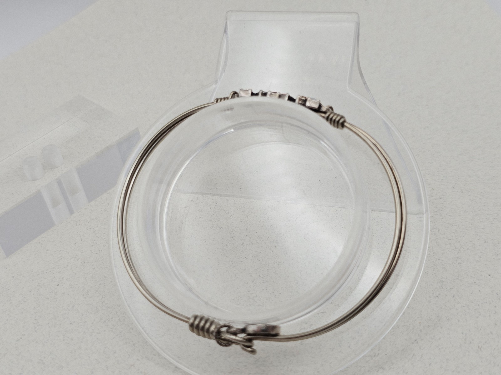 Luca + Danni Mini Hudson Bangle Bracelet Hook Cuff Silvertone Regular 🎉