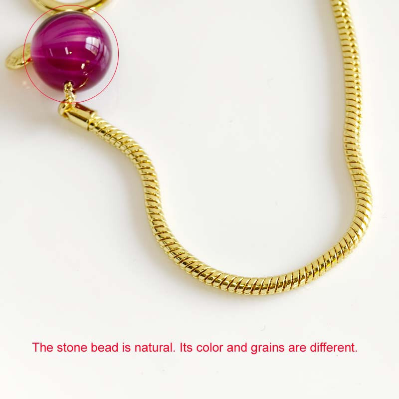7.5″ Jcrew Stone Bead Chain Bracelet Gift Fashion Women Party Holiday Jewelry