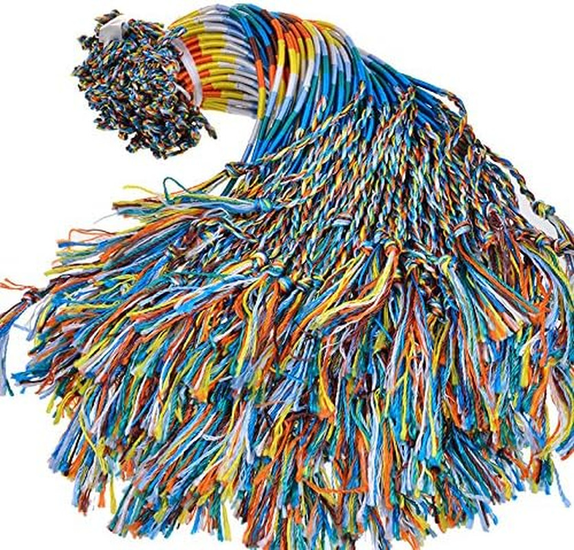 50PCS Bulk Jewelry Lots Colorful Braid Friendship Cord Strand Bracelets