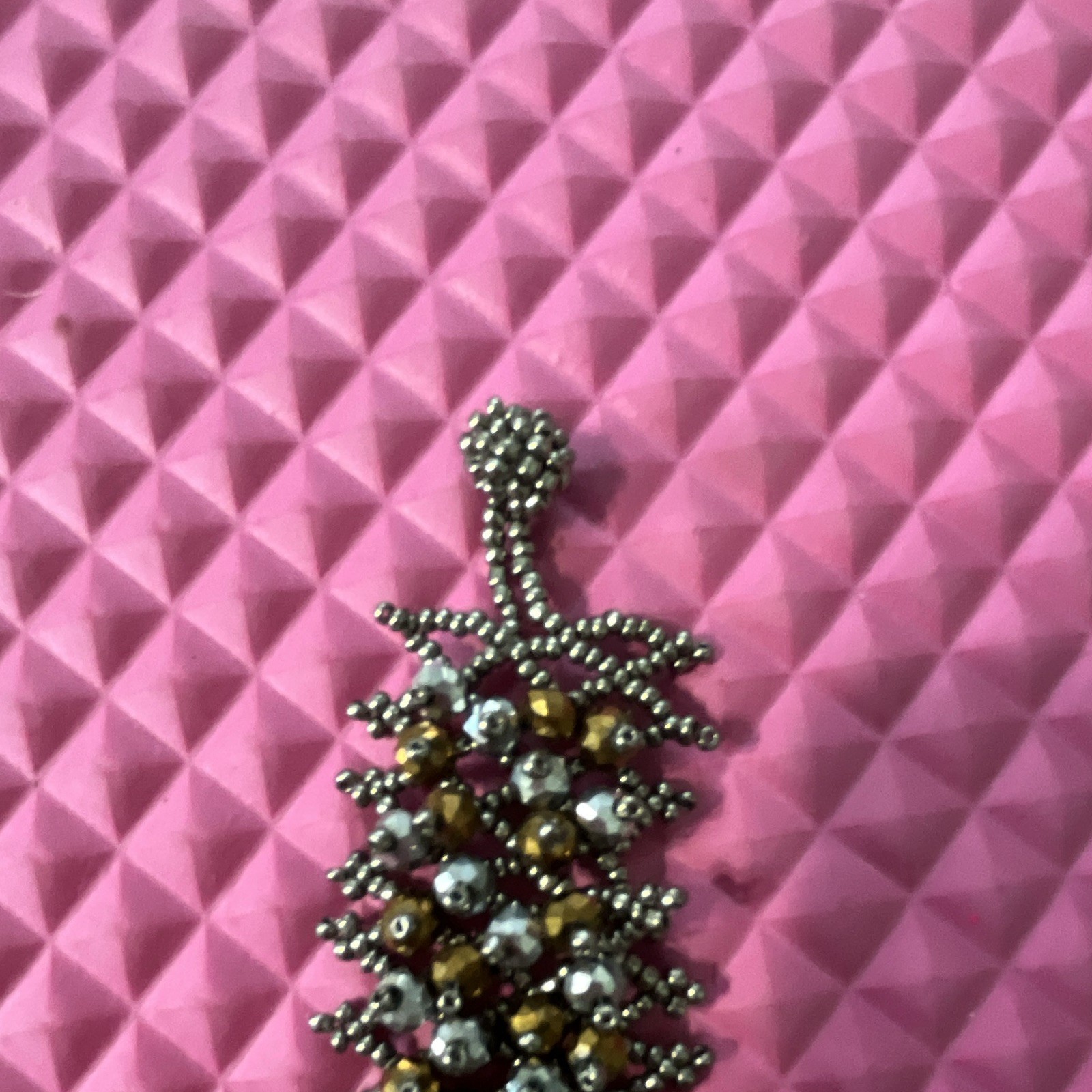 Iridescent Tone Metal Beaded Chain Bracelet Ball/Bead Link Toggle Closure
