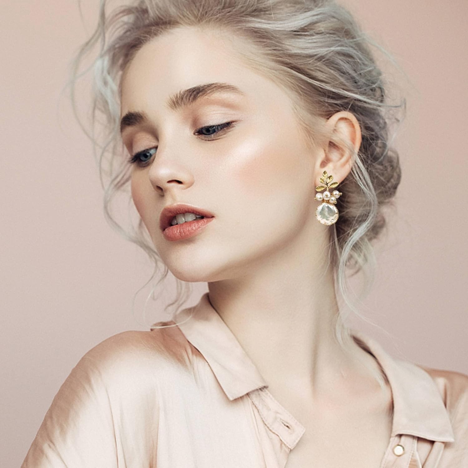 Unique 18k Gold & Freshwater Baroque Pearls – Dangle Earrings for All Occasions