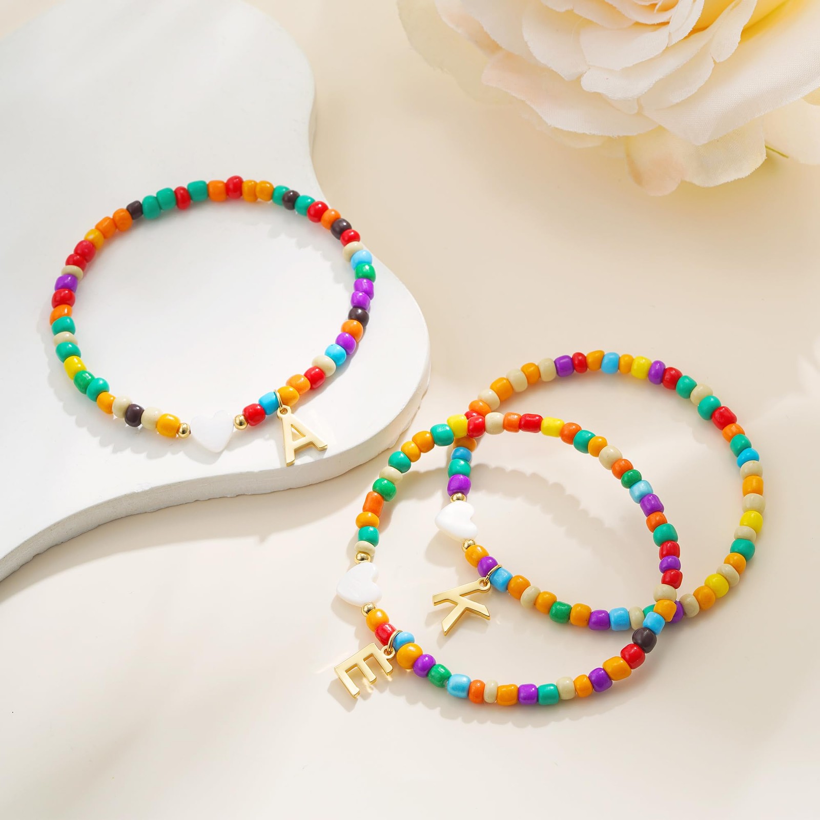 5 6 7 8 9 10 Year Old Girl Christmas Gifts – Initial E Bracelets for 6 7 8 9 …