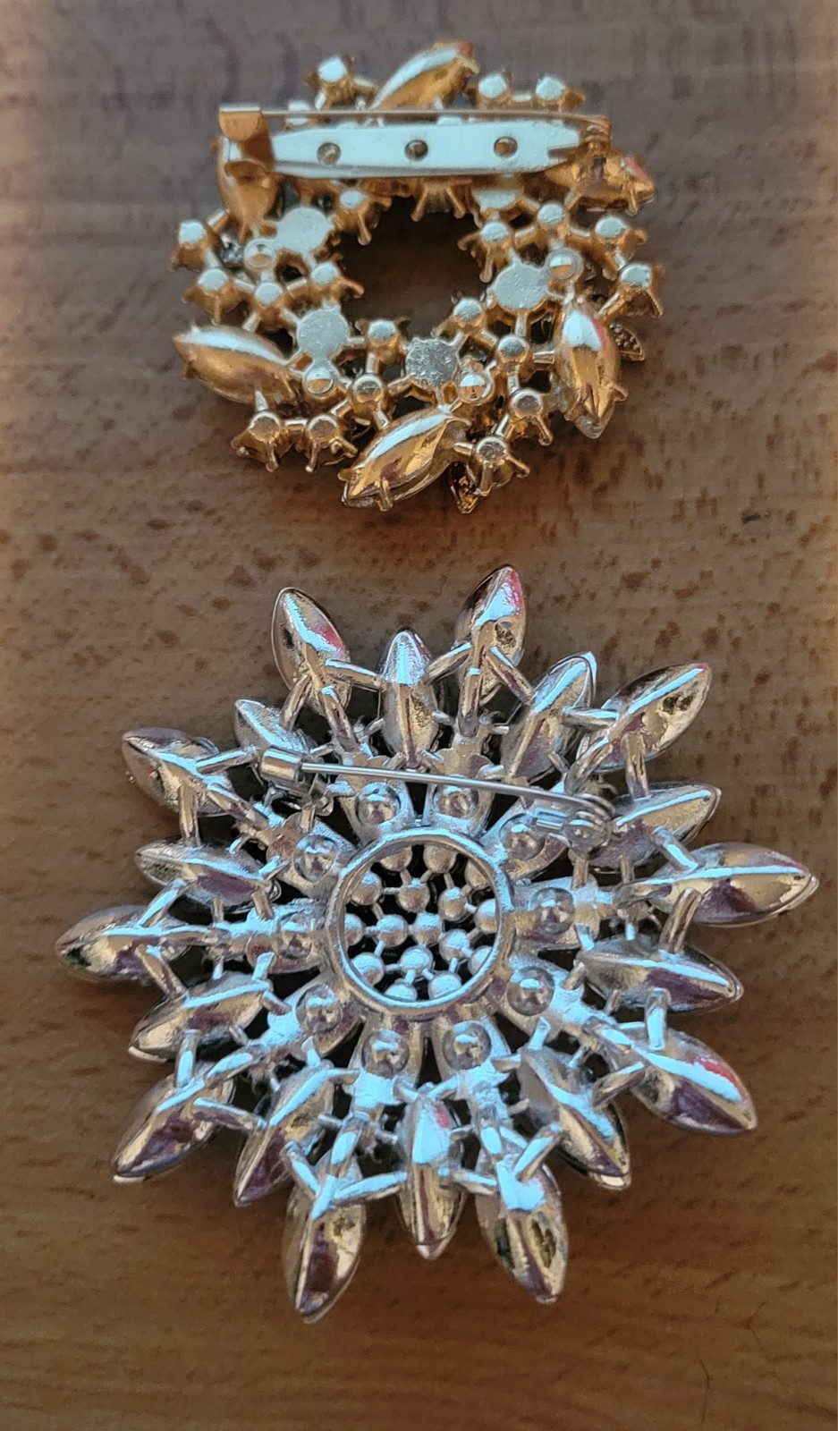 Big Beautiful Green Multicolor Flower Floral Brooch Pin Jewelry Lot CA USA P137