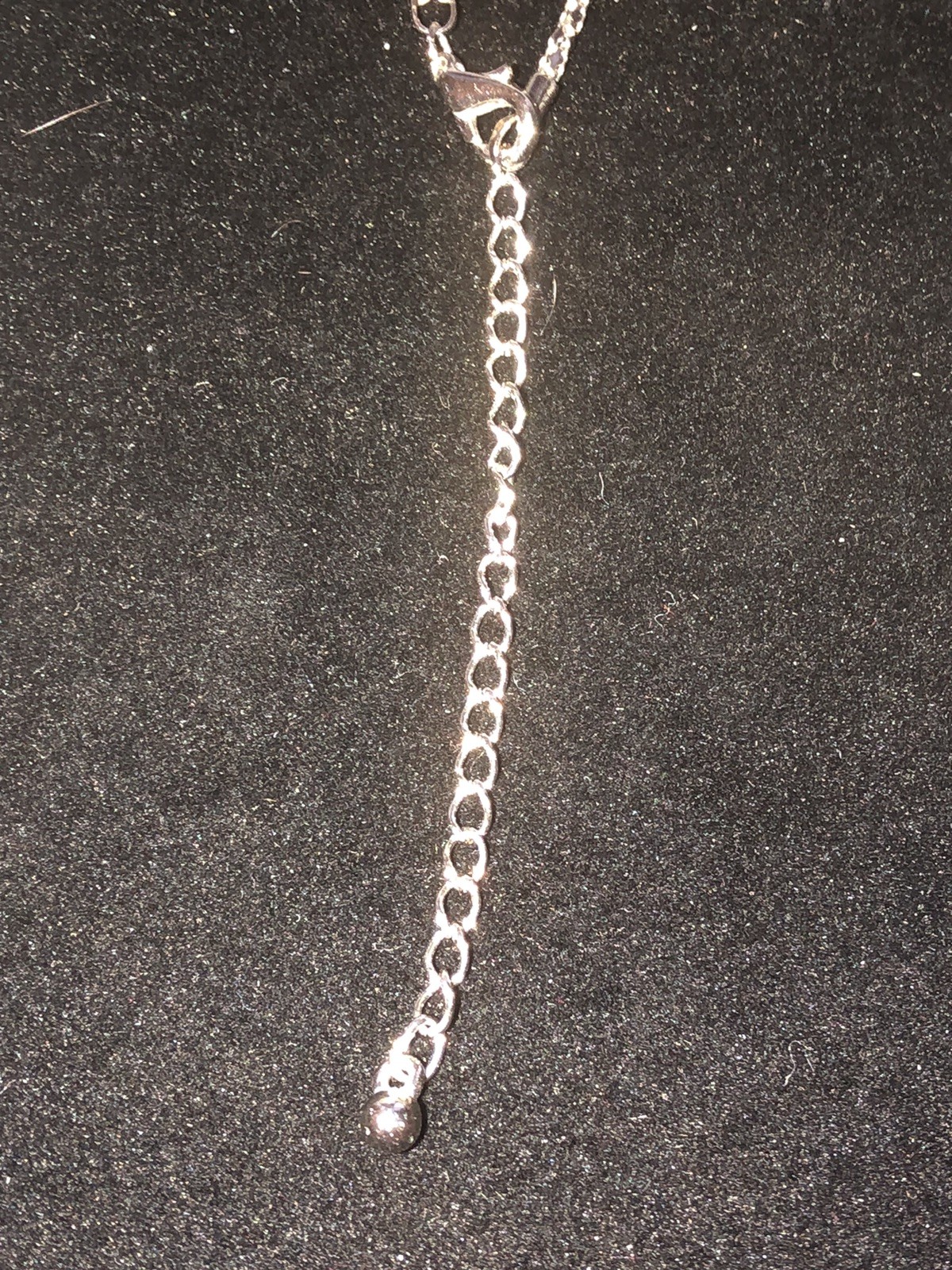 SILVER TONE CHAIN WITH STAR RHINESTONE PENDANT 18″ + 2.5″ EXTENDER