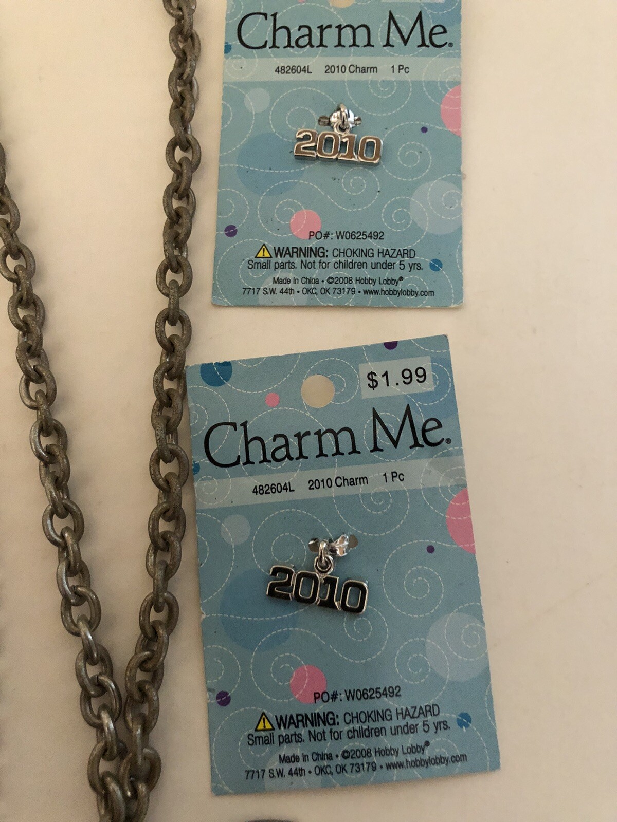 2010 Senior Jostens Necklaces And “Charm Me” Charm Lot
