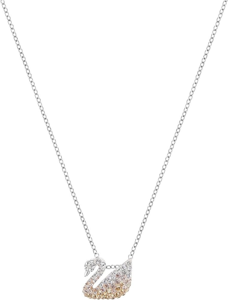 Swarovski Iconic Swan Pendant, Small Multi-colored, Rhodium Plating, 5215038
