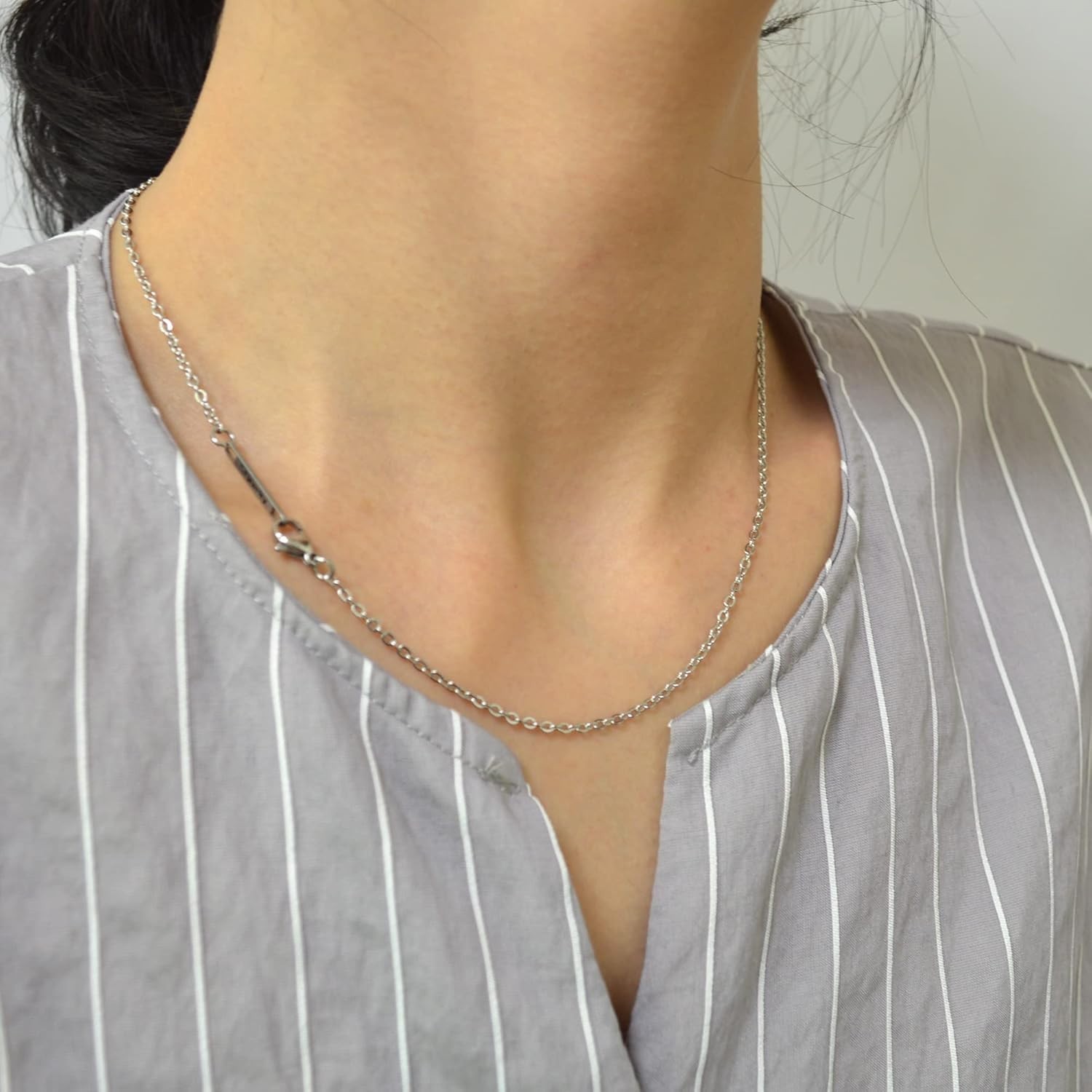 Versatile 2MM Cable Chain Necklace in Polished 316L Stainless Steel – 16-30 In