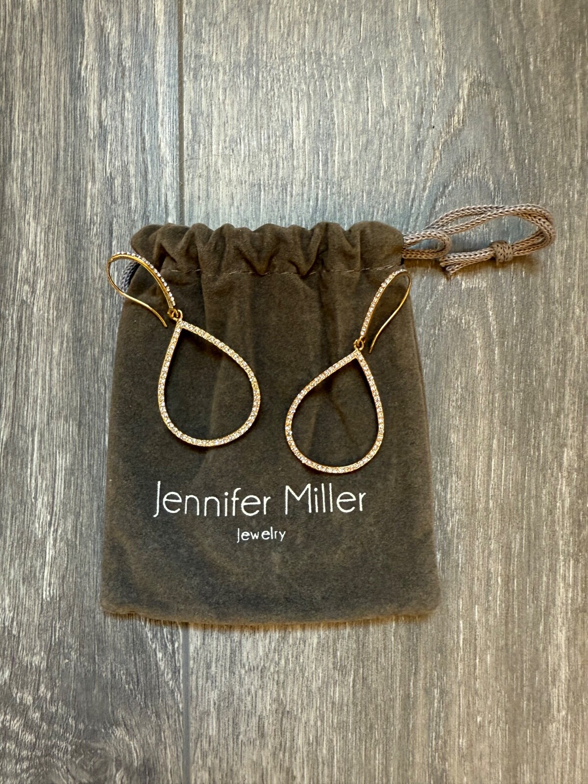 Jennifer Miller Pave Teardrop Earrings