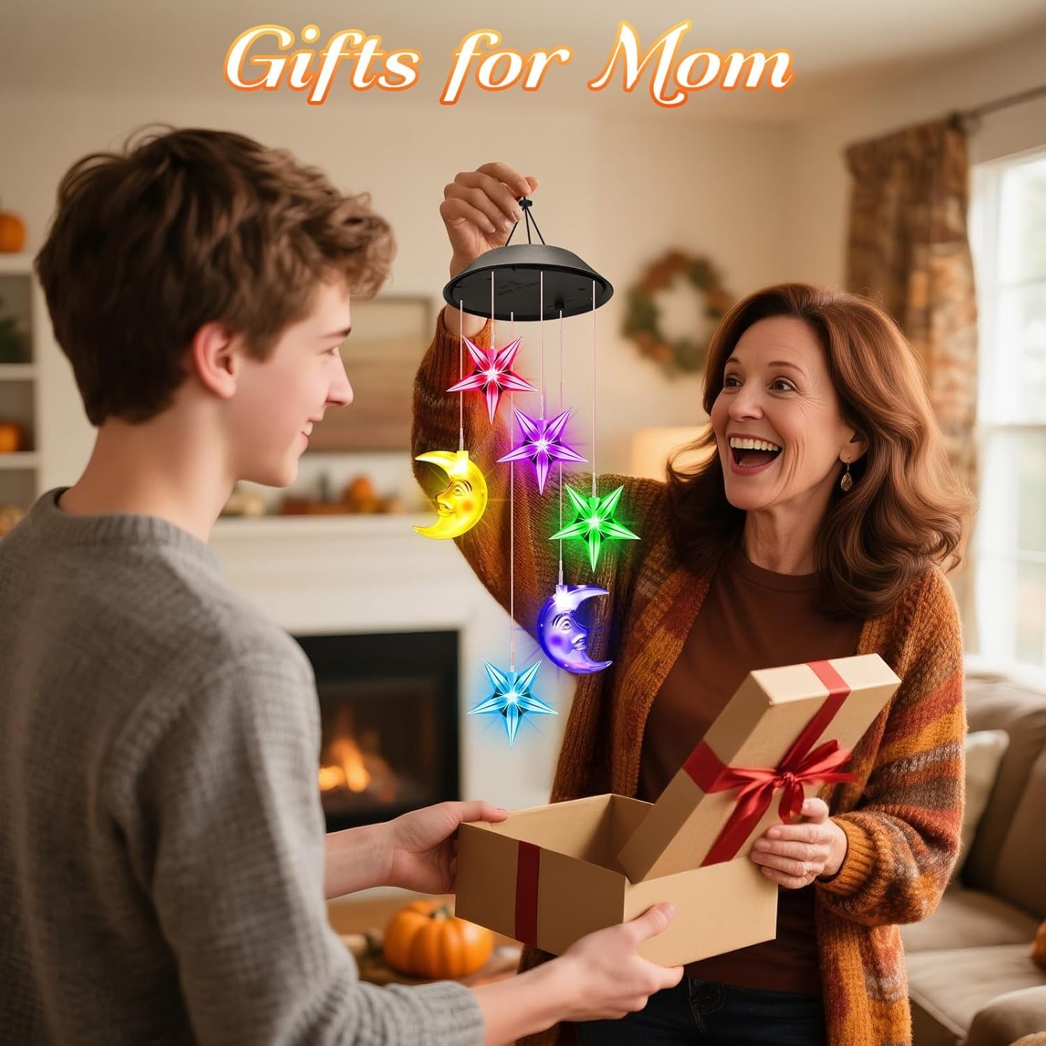 Birthday Gifts for Women Mom Grandma Her Wife, Solar Lights Outdoor Wind Chim…