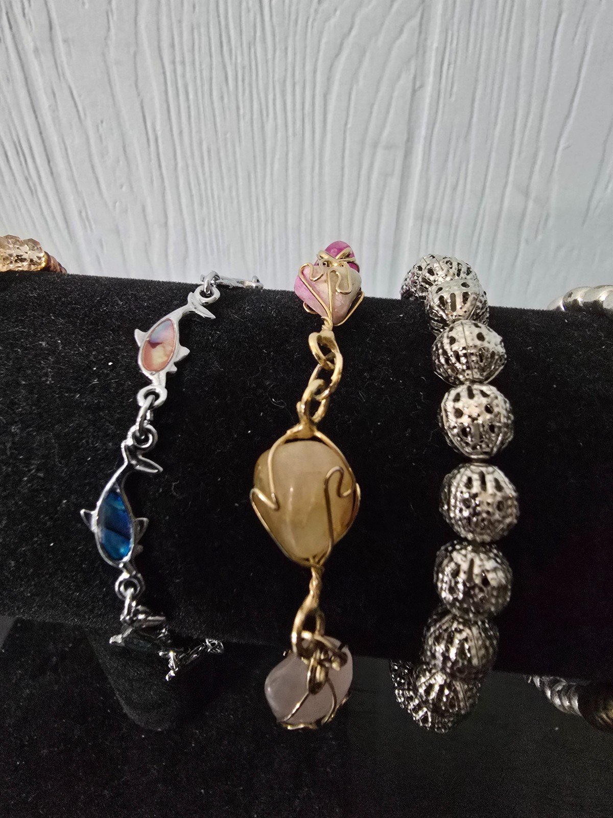 Mixed metal materials and colors Lot of 10 bracelets