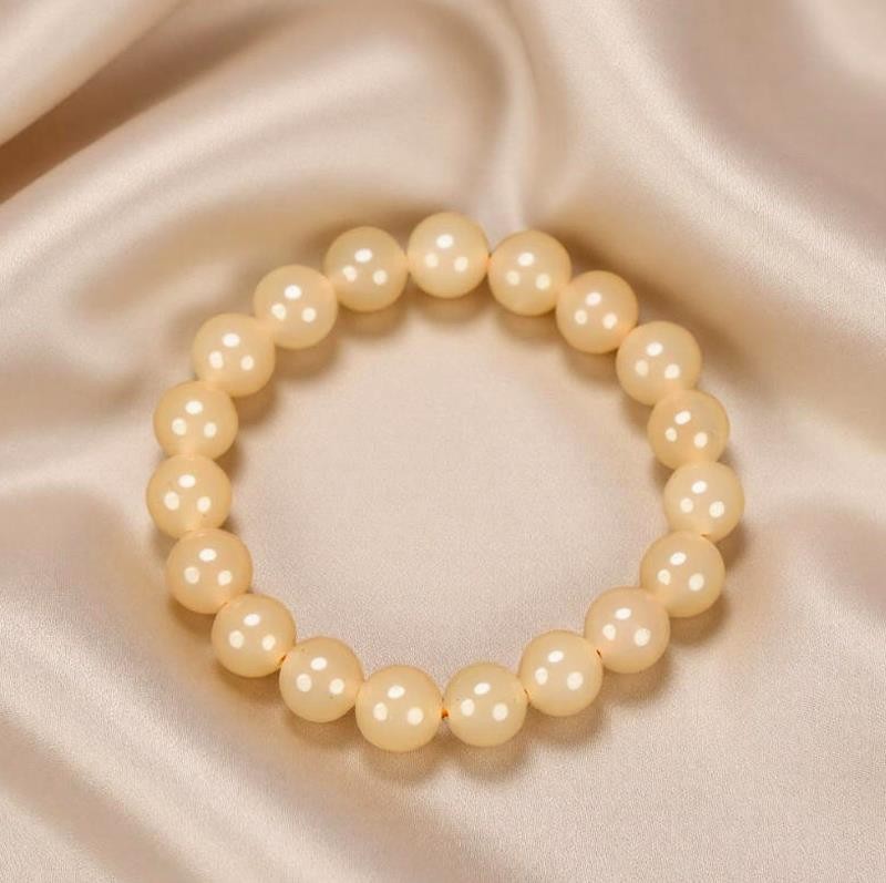 Girl Grandma Mother Lady Women Jade Beads Bracelet Jewelry Family Gift Box DD152