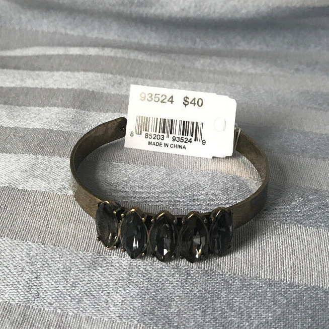 ViVi Cuff Bracelet Marquise Crystal NWT + Crystal Threaded Bracelet Set