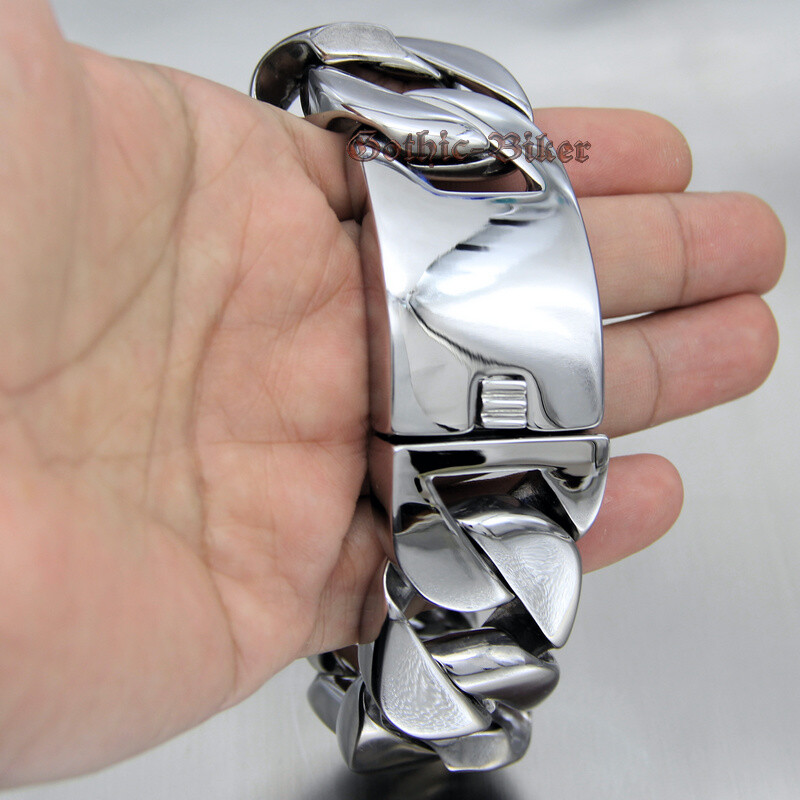 Men’s Super Heavy 316L Stainless Steel Curb Cuban Link Chain Necklace Bracelet