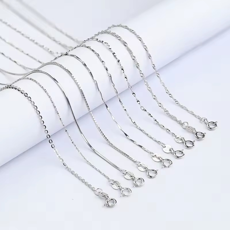 Real SILVER Unique Jewelry SOLID 925 Sterling Silver Chain Necklace Made Italy