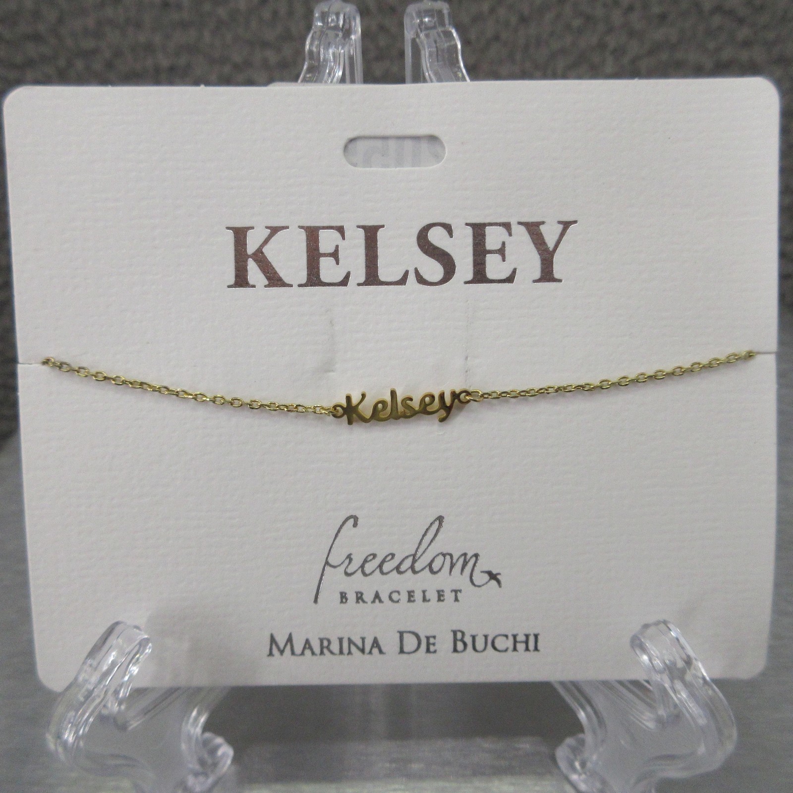 Marina De Buchi Kelsey Freedom Chain Bracelet Gold Tone Adjustable Nickel Free