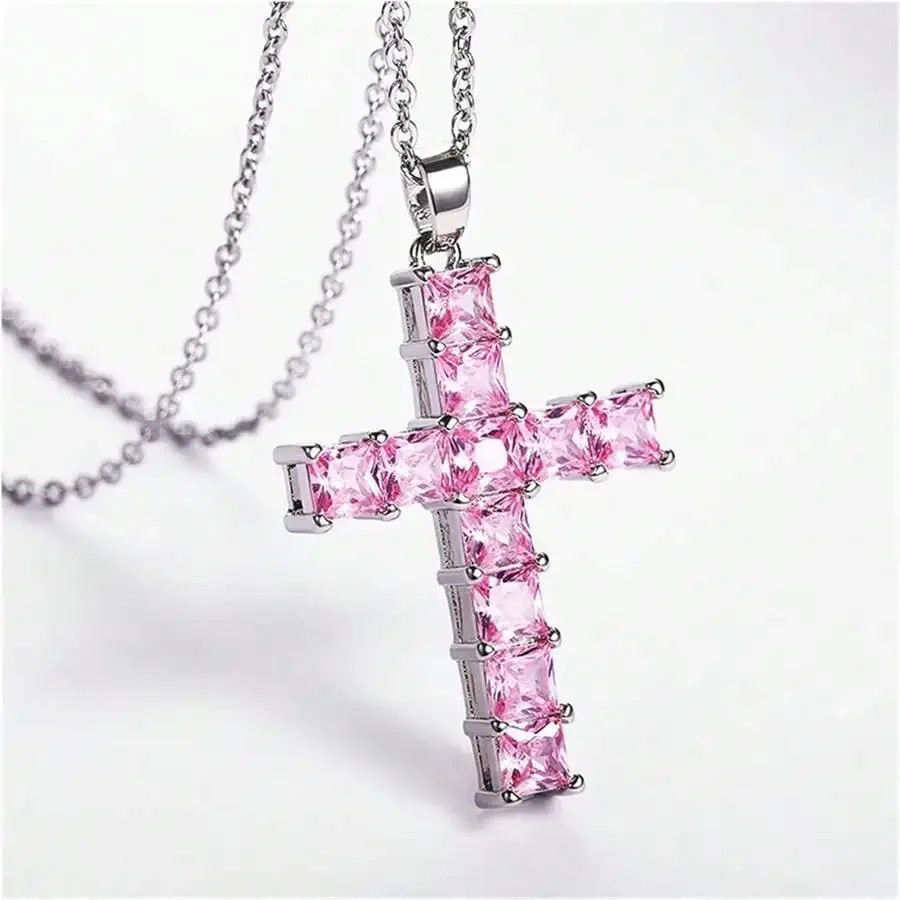 Fashion Necklaces Female Pendants Gold Multi Color Crystal Jesus Pendant Women
