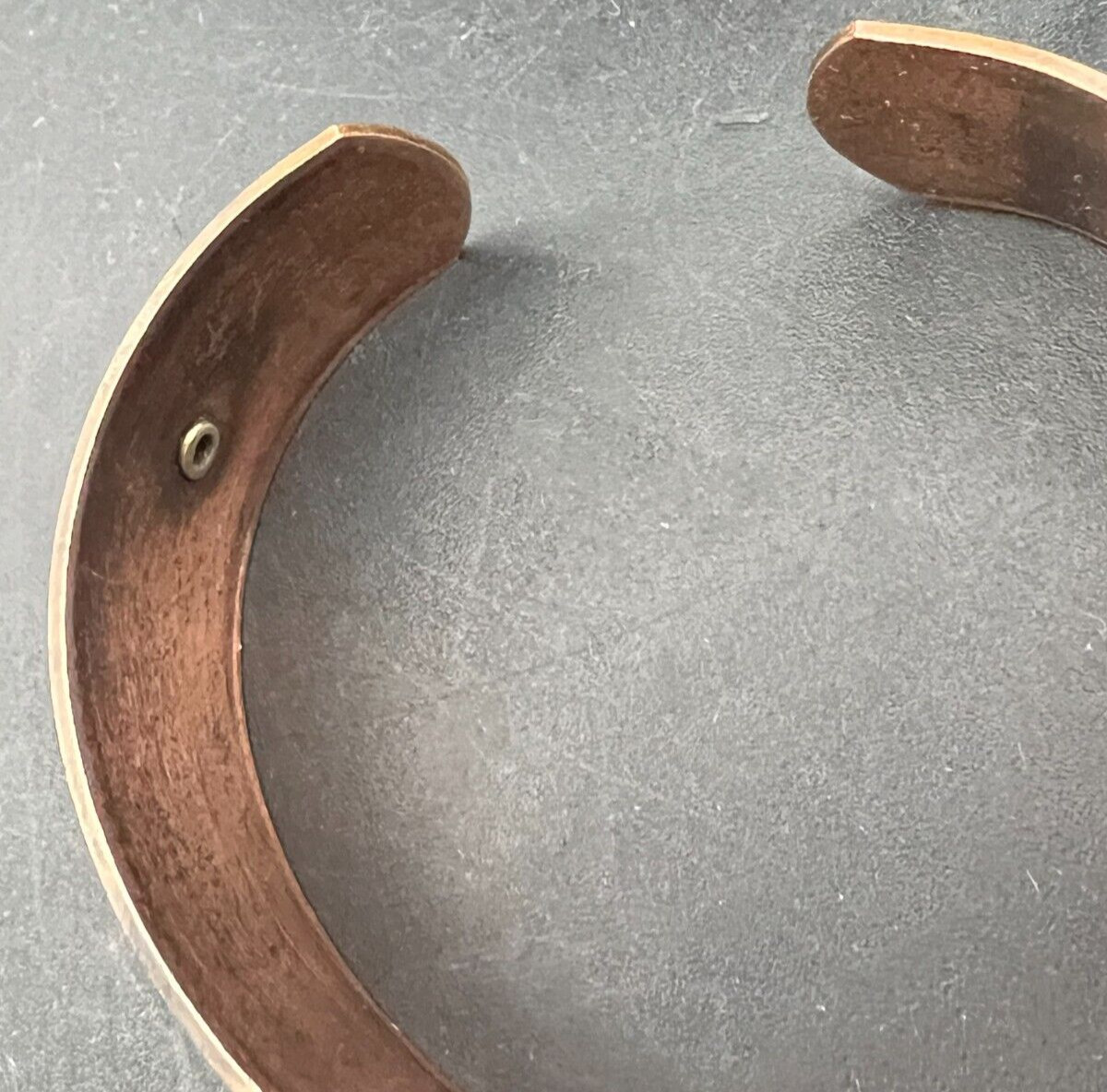 Vintage Greek Key Copper and Brass Bracelet Cuff 30g