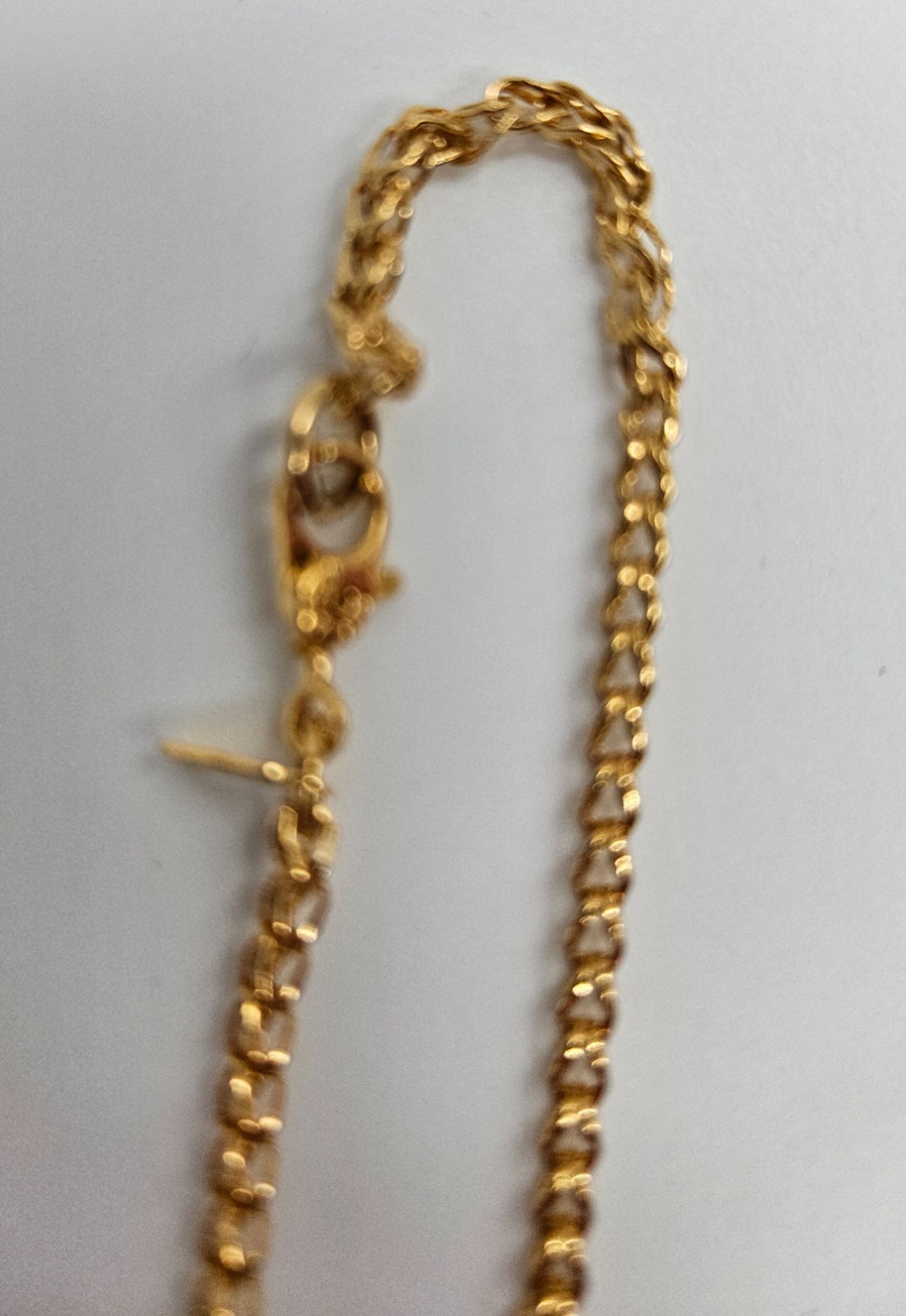 Gold Tone Wheat Link Chain Necklace Long Braided Spiga Style Classic Jewelry