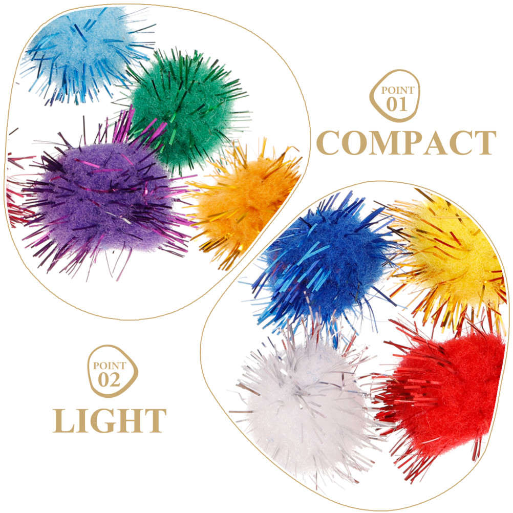 500Pcs Durable Fluffy Balls Craft Pom Poms Assorted Colors for DIY Use