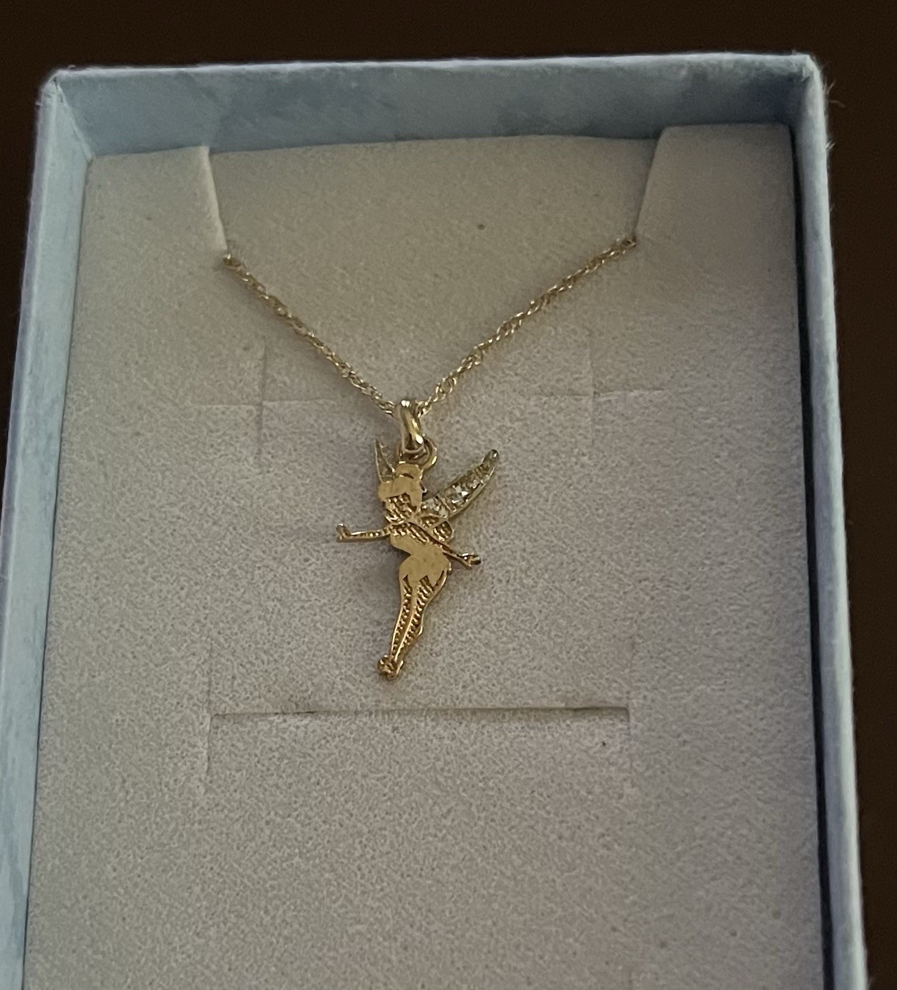 Disney Tinker Bell Necklace 10kt Yellow Gold
