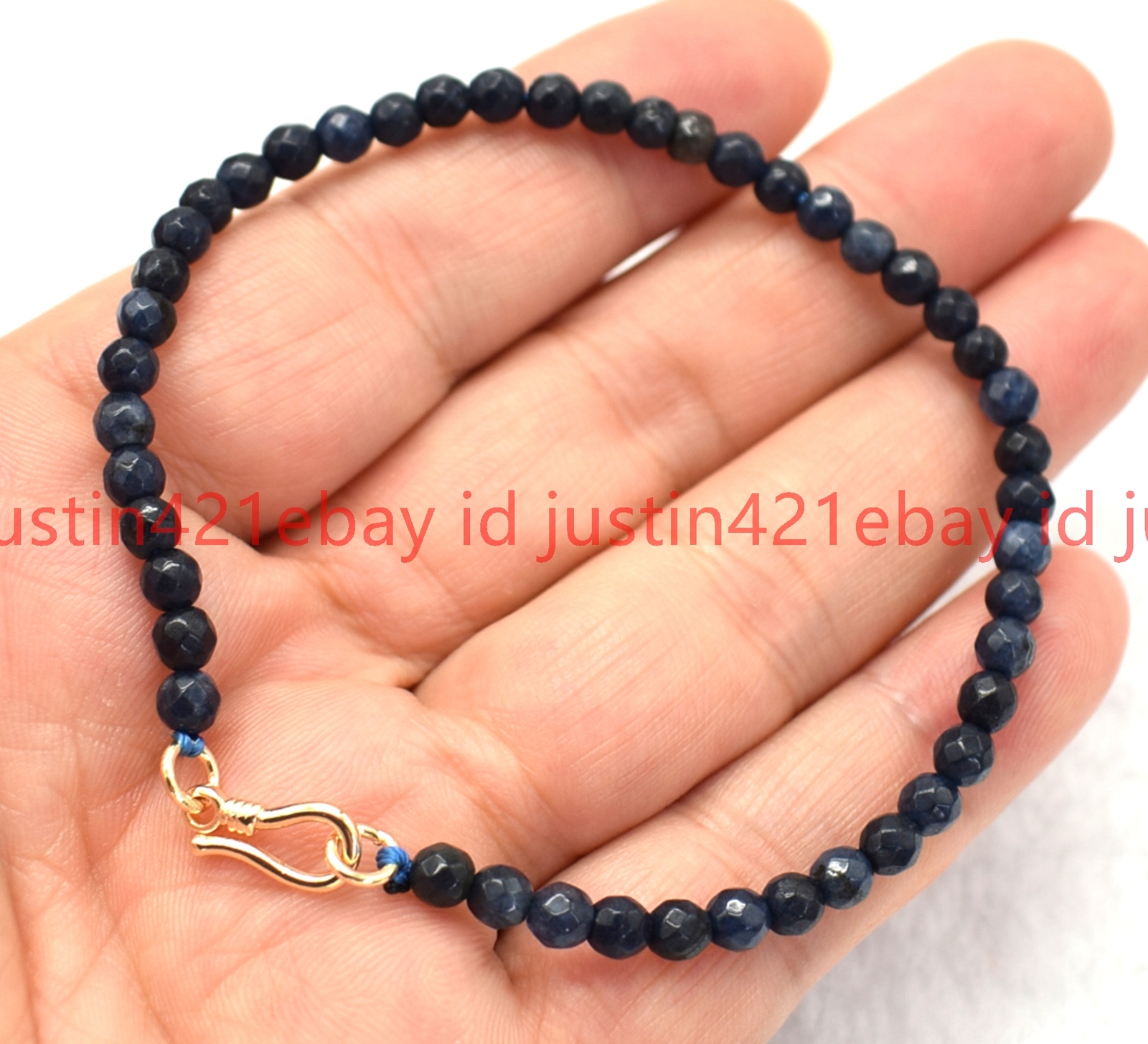 Faceted 4mm Multicolor Round Gemstone Beads Bracelet 7.5″